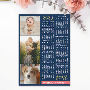Calendrier 2025 Marine Coral Gold Photo Collage Ma