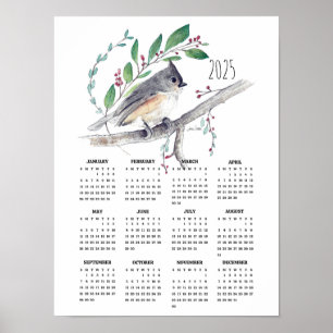 Calendrier 2025 mignon Poster Tufted Titsouris