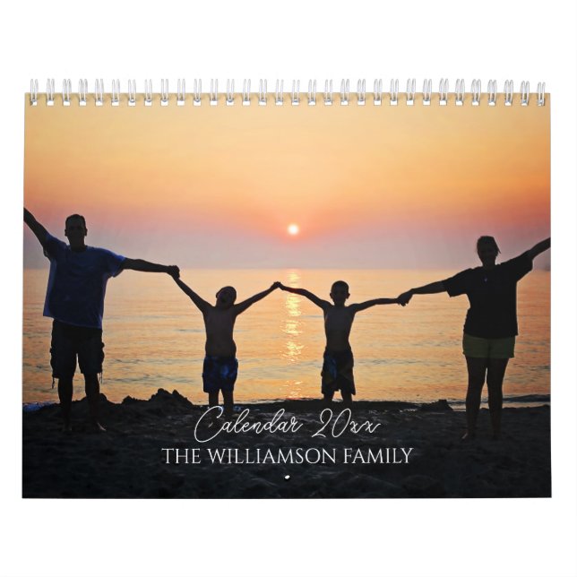 Calendrier 2025 Minimaliste moderne famille de photos Customi (Protection)