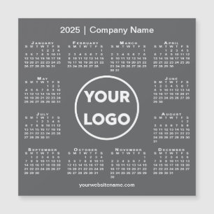 Calendrier 2025 moderne Logo de l'entreprise Magne