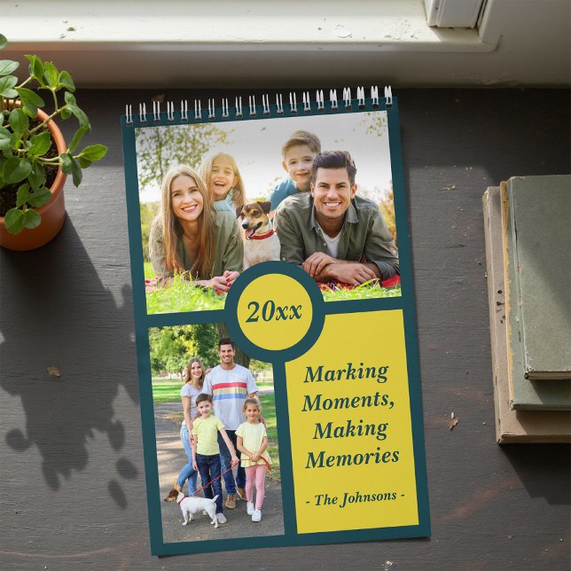 Calendrier 2025 Moderne Minimaliste Personnalisé Photos et Te (Créateur téléchargé)