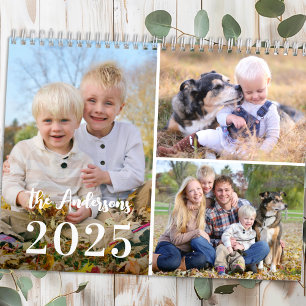 Calendrier 2025 Moderne Simple Custom Photo Collage Nouvel An