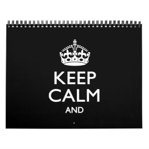 Calendrier 2025 Personnaliser mensuellement KEEP CALM Black V