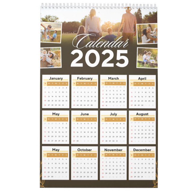 Calendrier 2025 Photo Personnalisée Moderne Créez Votre Propr (Dos)