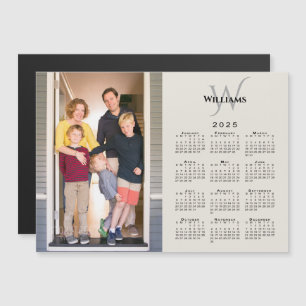 Calendrier 2025 Photo personnalisée Monogramme Aim