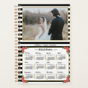 Calendrier 2025 Préppy Floral Stripes Photo Sm