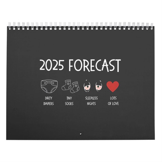 Calendrier 2025 Prévision de maman à être le Nouvel An (Protection)