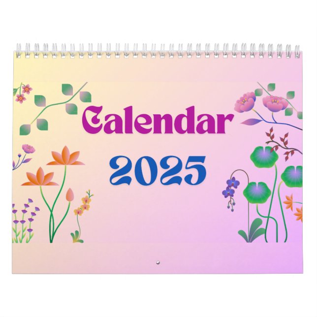 Calendrier 2025 scènes naturelles modernes citations inspirat (Protection)