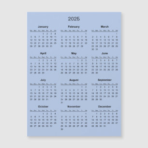 Calendrier 2025 simple mais élégant   Carte magnét