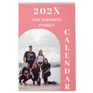 Calendrier 2025 Simple moderne personnalisé 14 photos famille