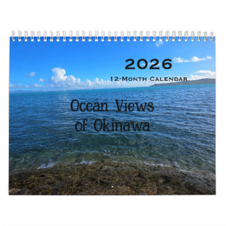 Calendrier 2026 12 mois Okinawan Ocean Views Calendar