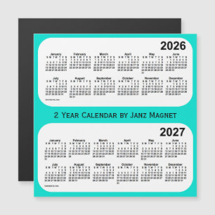 Calendrier 2026-2027 Turquoise 2 année par Janz