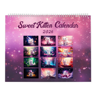 Calendrier 2026 Adorable Chat Mignon
