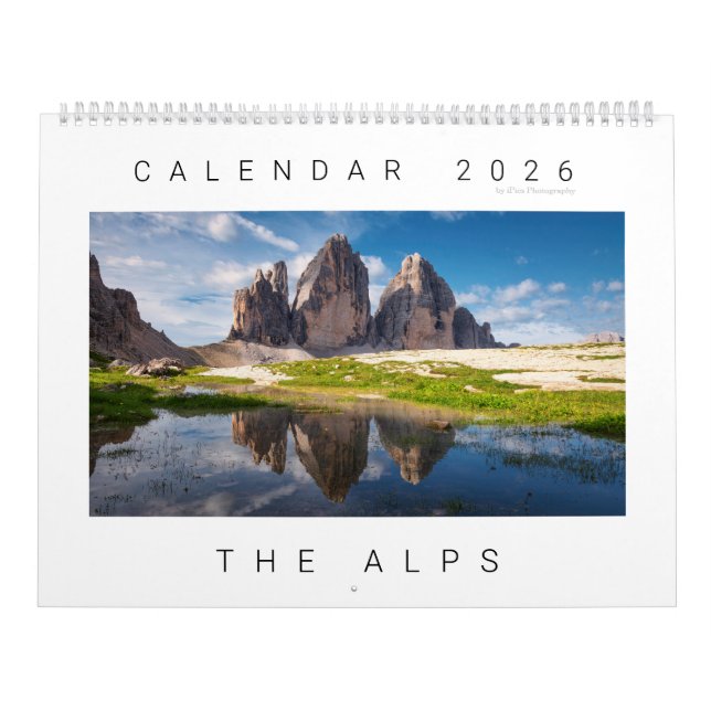 Calendrier 2026 Alps nature & landscape photo (Protection)
