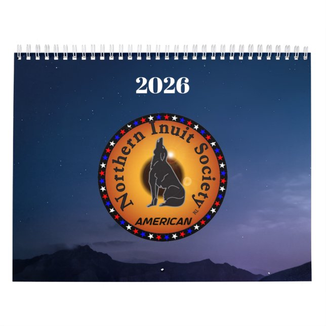 Calendrier 2026 American Northern Inuit Society Calendar (Protection)