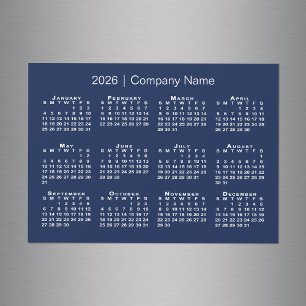 Calendrier 2026 avec nom de l'entreprise Marine Bl