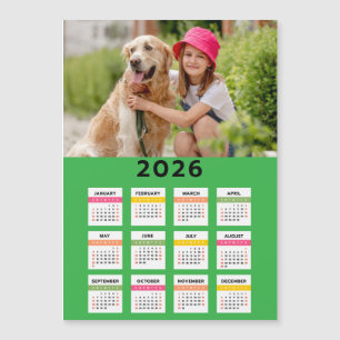 Calendrier 2026 avec photo - Vue annuelle Carte ma