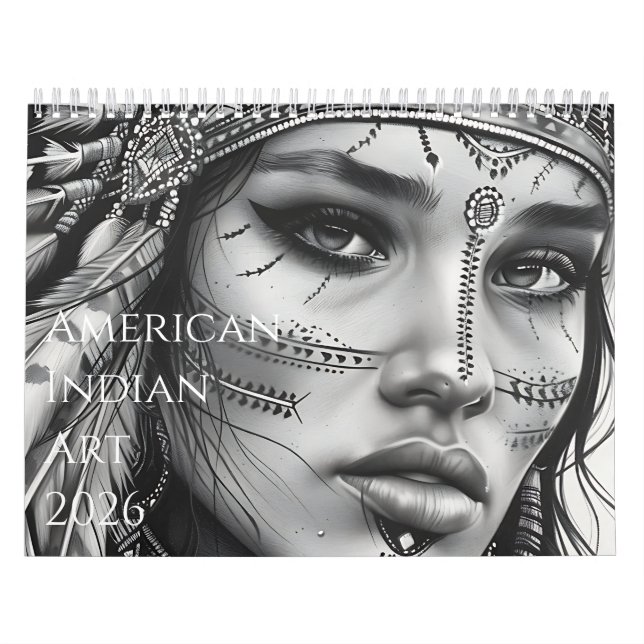 Calendrier 2026 Beautiful American Indian Artwork (Protection)