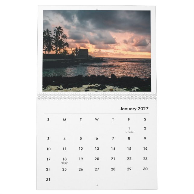 Calendrier 2026 Big Island, Petits Moments (Jan 2027)