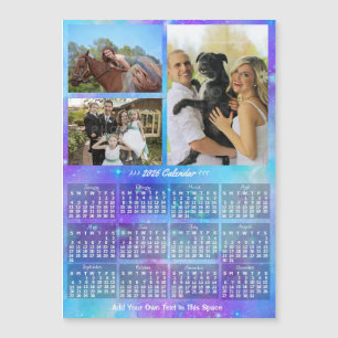 Calendrier 2026 Boho Aquarelle Photo personnalisée