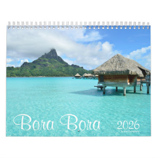 Calendrier 2026 Bora Bora photo paysage