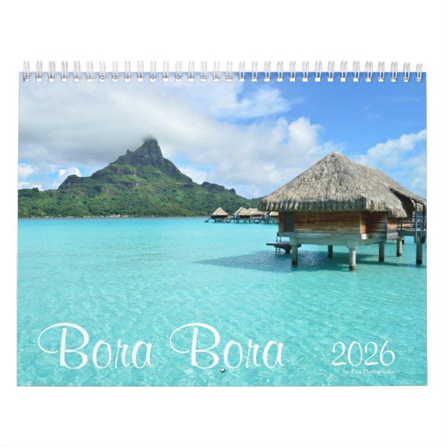 Calendrier 2026 Bora Bora photo paysage (Protection)