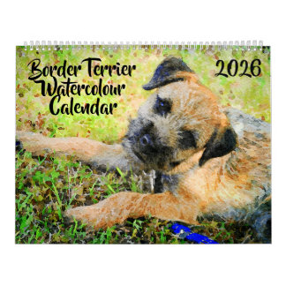 Calendrier 2026 Border Terrier Dog Mama Gift Border Lover 