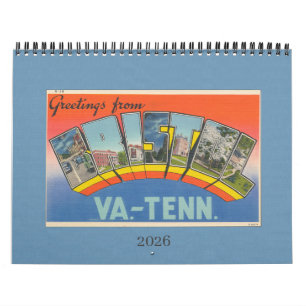 Calendrier 2026 Bristol VA TN Carte postale vinta