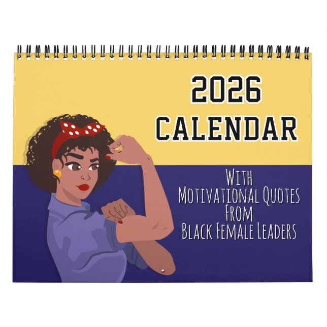 Calendrier 2026 Calendar Inspirational Quote Black Girl Magic (Protection)