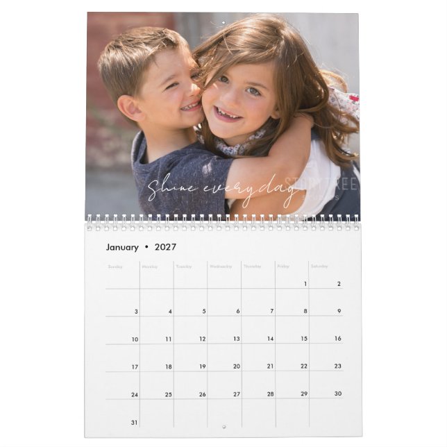 Calendrier 2026 Calendar Motivational With Family Photos (Jan 2027)