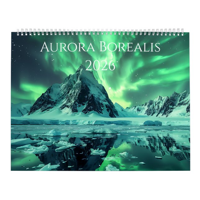 Calendrier 2026 Calendar of Aurora Borealis Artwork (Protection)