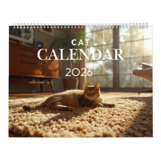 Calendrier 2026 Cat Calendar | 12 Month Wall Calendar