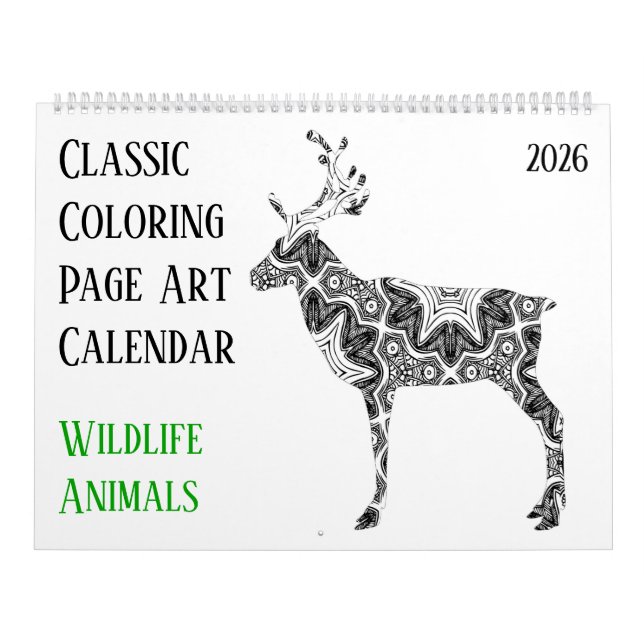 Calendrier 2026 Cerf Ours Faune et Flore - Coloria (Protection)