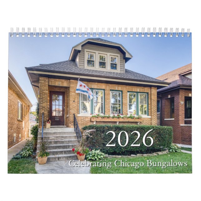Calendrier 2026 Chicago Bungalow Association Calendar (Protection)