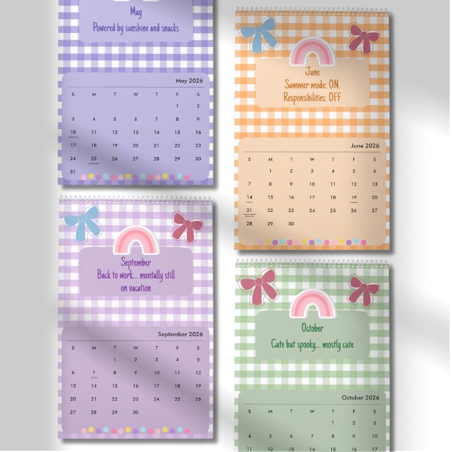 Calendrier 2026 Citation Ruban & Fleur Mignon Clai (Créateur téléchargé)