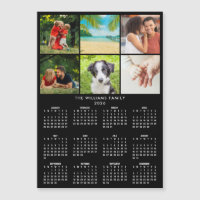 Calendrier 2026 Collage Photo 6 Magnet Moderne