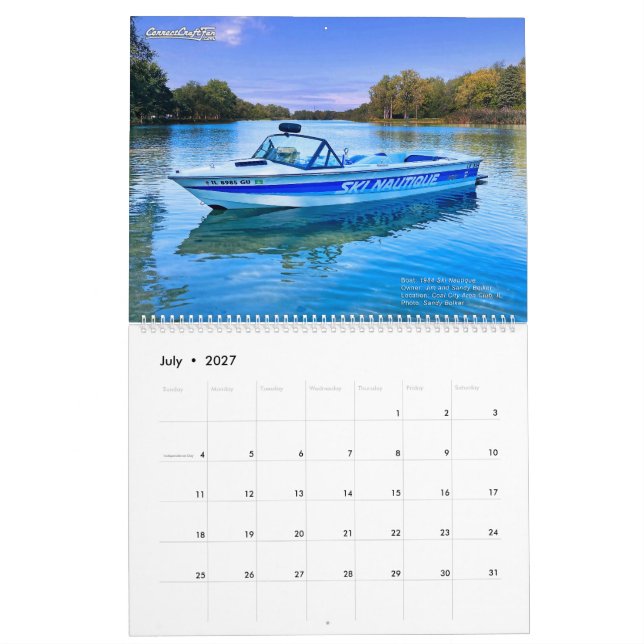 Calendrier 2026 CorrectCraftFan.com Annual Calendar (Jul 2027)