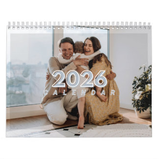 Calendrier 2026 Custom Calendar with Your Family Photos