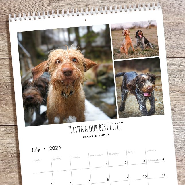 Calendrier 2026 Custom Photo Calendar Family Quotes Modern (Créateur téléchargé)