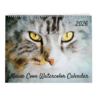 Calendrier 2026 Cute Maine Coon Cat Mama Gift Cat Lovers Gift