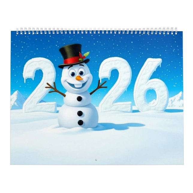 Calendrier 2026 Cute Seasonal Character Wall Calendar (Large) (Protection)