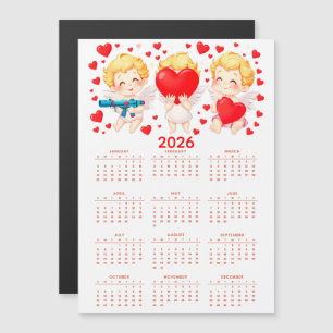 Calendrier 2026 d'anges de dessin animé drôles