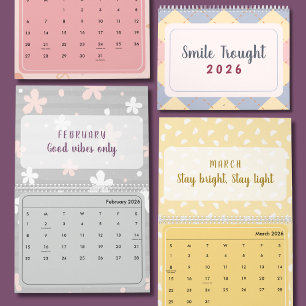 Calendrier 2026 de citations mignonnes