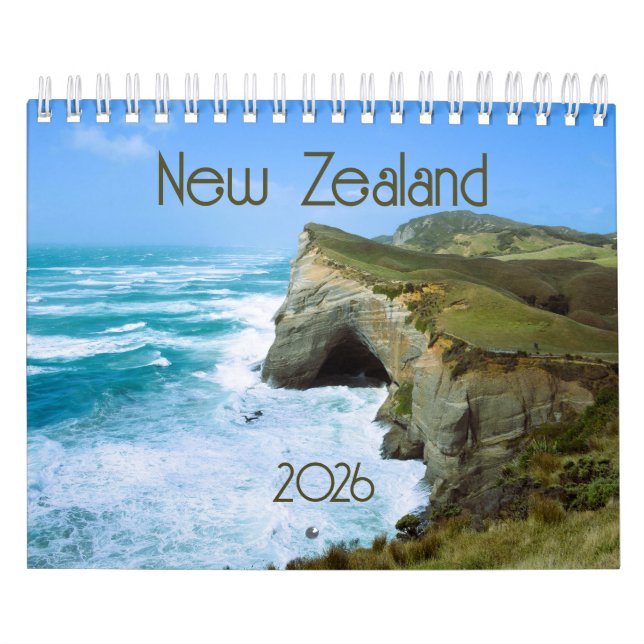 Calendrier 2026 de la Nouvelle-Zélande South Islan (Protection)