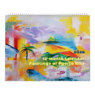 Calendrier 2026 de Porto Rico sur 12 mois