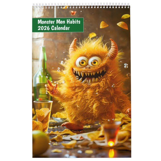 Calendrier 2026 des habitudes masculines monstrueu (Protection)
