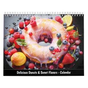 Calendrier 2026 Donuts Délicieux & Saveurs Sucrées