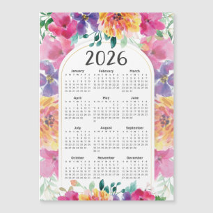 Calendrier 2026 Élégant jardin floral coloré