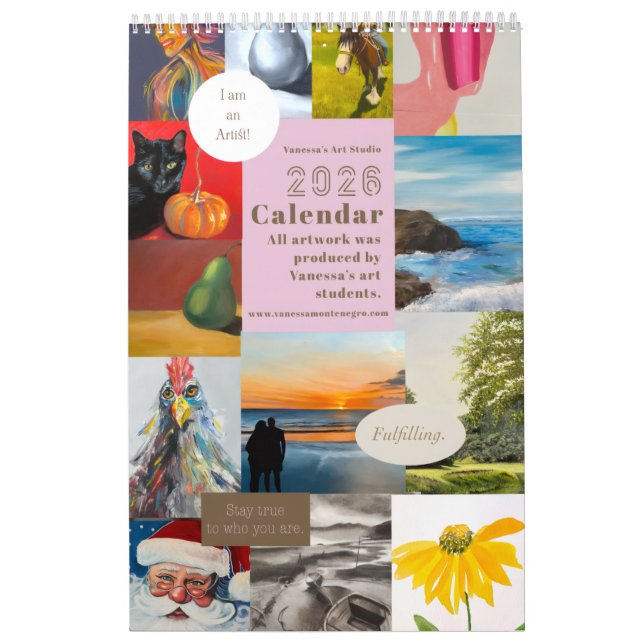 Calendrier 2026 Élèves de l'Atelier d'Art de Vanes (Protection)