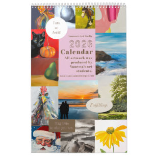 Calendrier 2026 Élèves de l'Atelier d'Art de Vanes